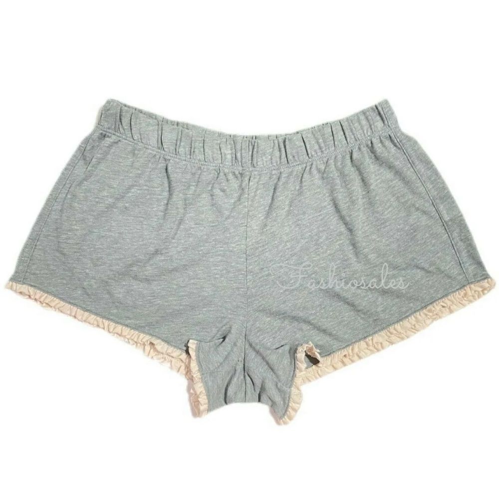 Victoria’s Secret Supersoft Smooth Cotton Elastic Waistband Pajama Shorts Gray